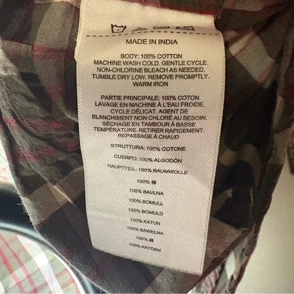 Filson XL Plaid Button Down Shirt Cotton Long Sleeve Brown Red Gray Outdoors - Picture 4 of 5